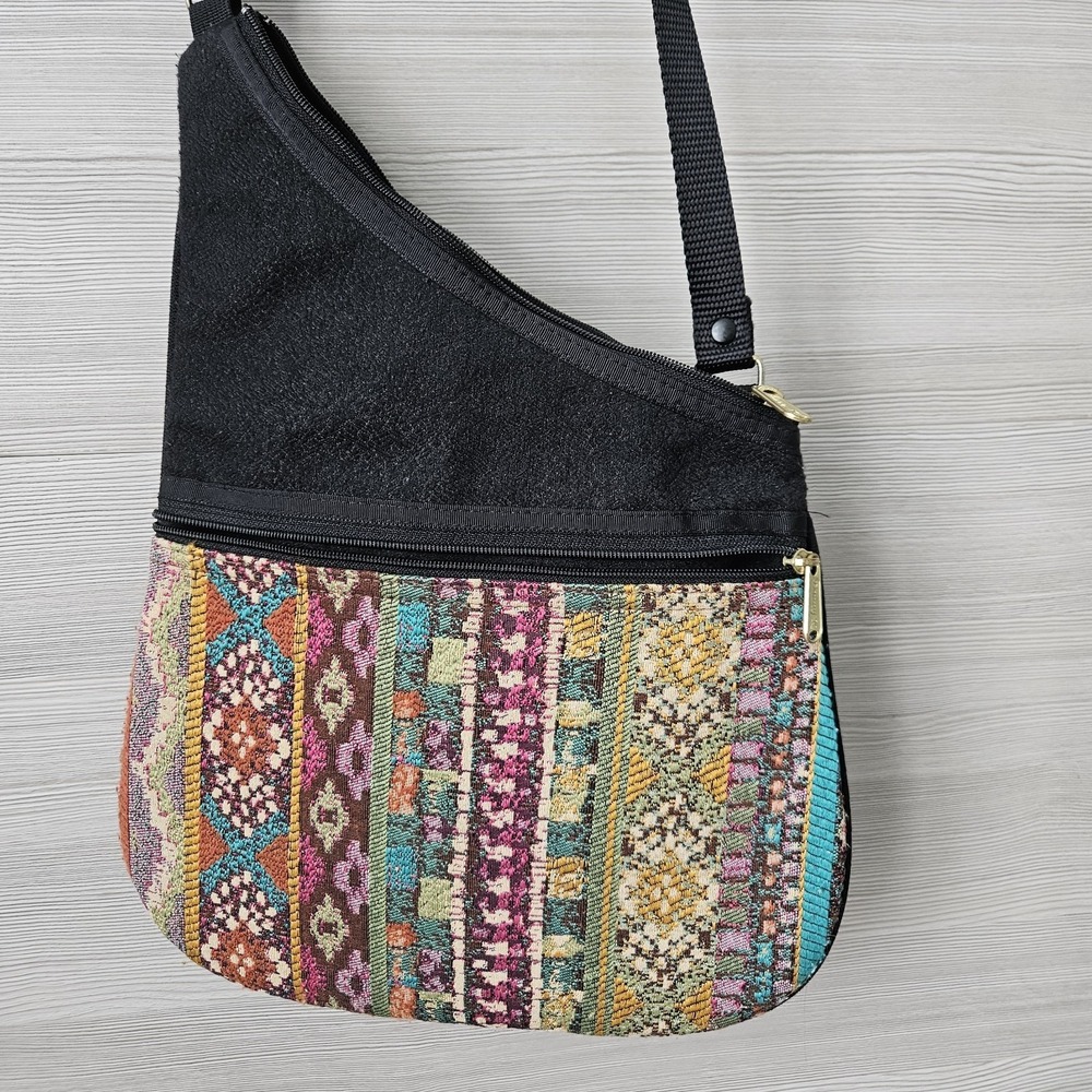 Danny K Beverly Hills Tapestry Crossbody Vintage y2k Sling Bag Boho Made in USA‎